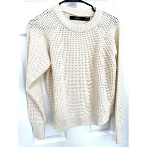 Vera Moda Chunky Cable Knit Off White Sweater in Womens Size S
